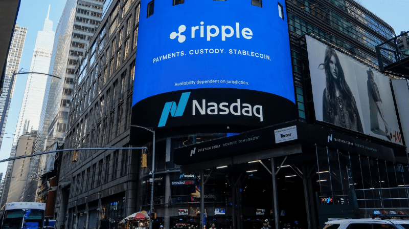 Ripple-logo op Nasdaq-beurs